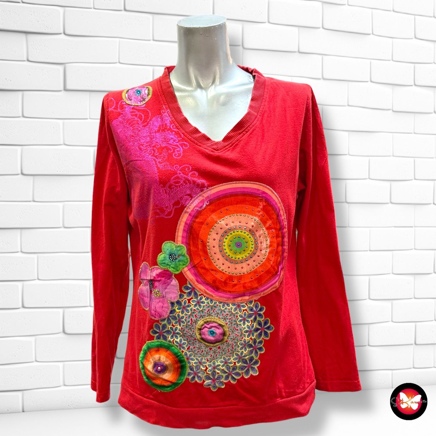 **HOY** Camiseta de manga larga DESIGUAL Talla L (pequeña)