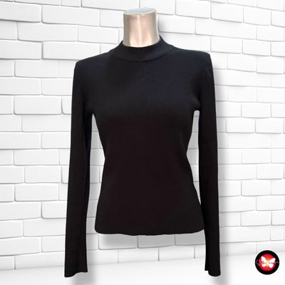 **HOY** Jersey de manga larga canalé con botones en las mangas EDC Talla S