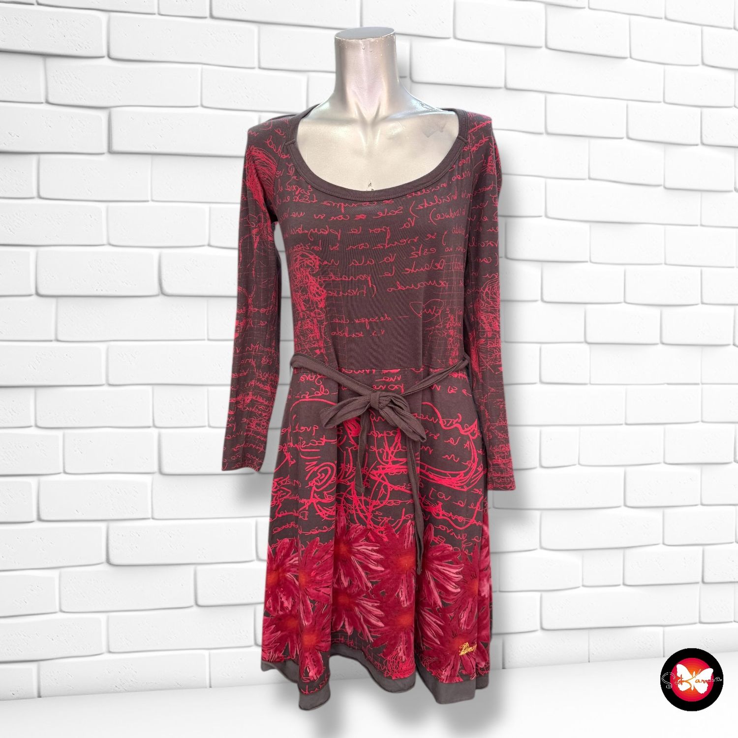 **HOY** Vestido de manga larga DESIGUAL Talla XL (pequeña)