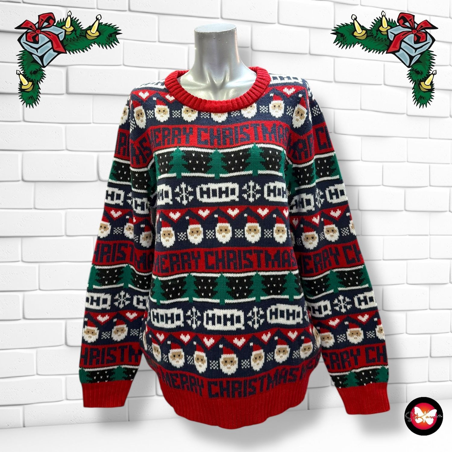 **HOY** Jersey Navideño “PAPÁ NOEL Y ARBOLITO” Talla M (grande)