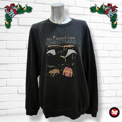 **HOY** Sudadera Navideña “ALL I WANT FOR CHRISTMAS · HARRY POTTER” Talla L