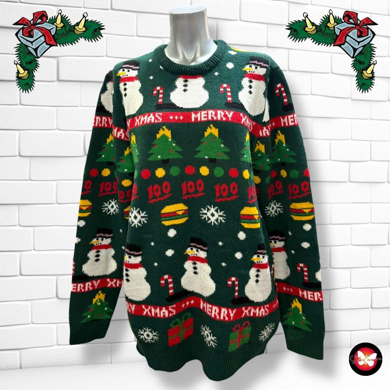 **HOY** Jersey Navideño “MUÑEQUITOS DE NIEVE” Talla L