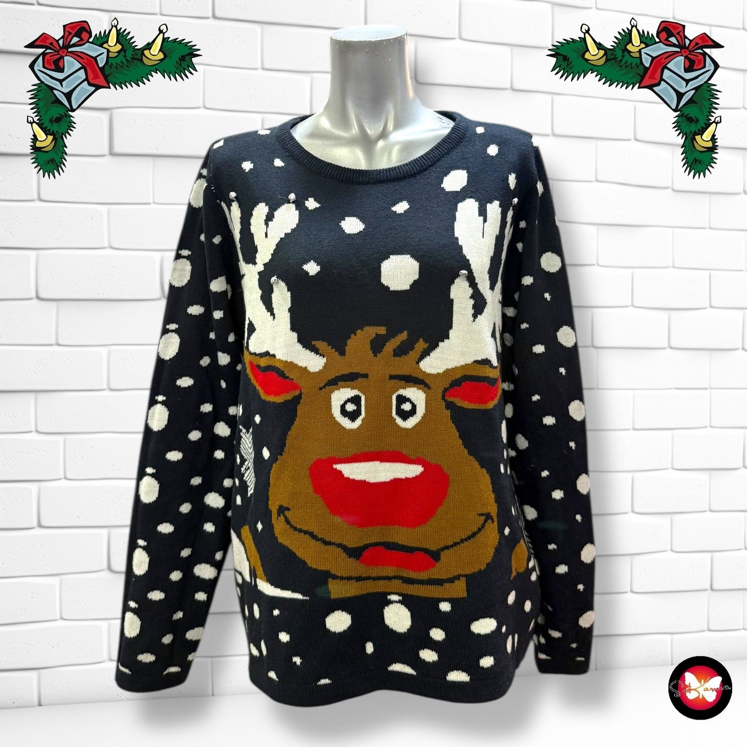 **HOY** Jersey Navideño “ELFO CON CASCABELES” Talla L