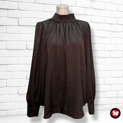 **HOY** Blusa de manga larga de satén con cuello cerrado PESCARA Talla XL