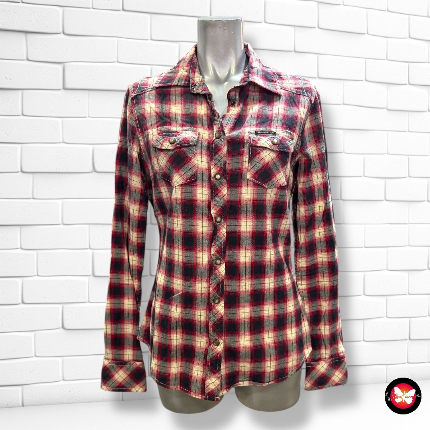 **HOY** Camisa de manga larga de cuadros MAISON SCOTCH Talla S