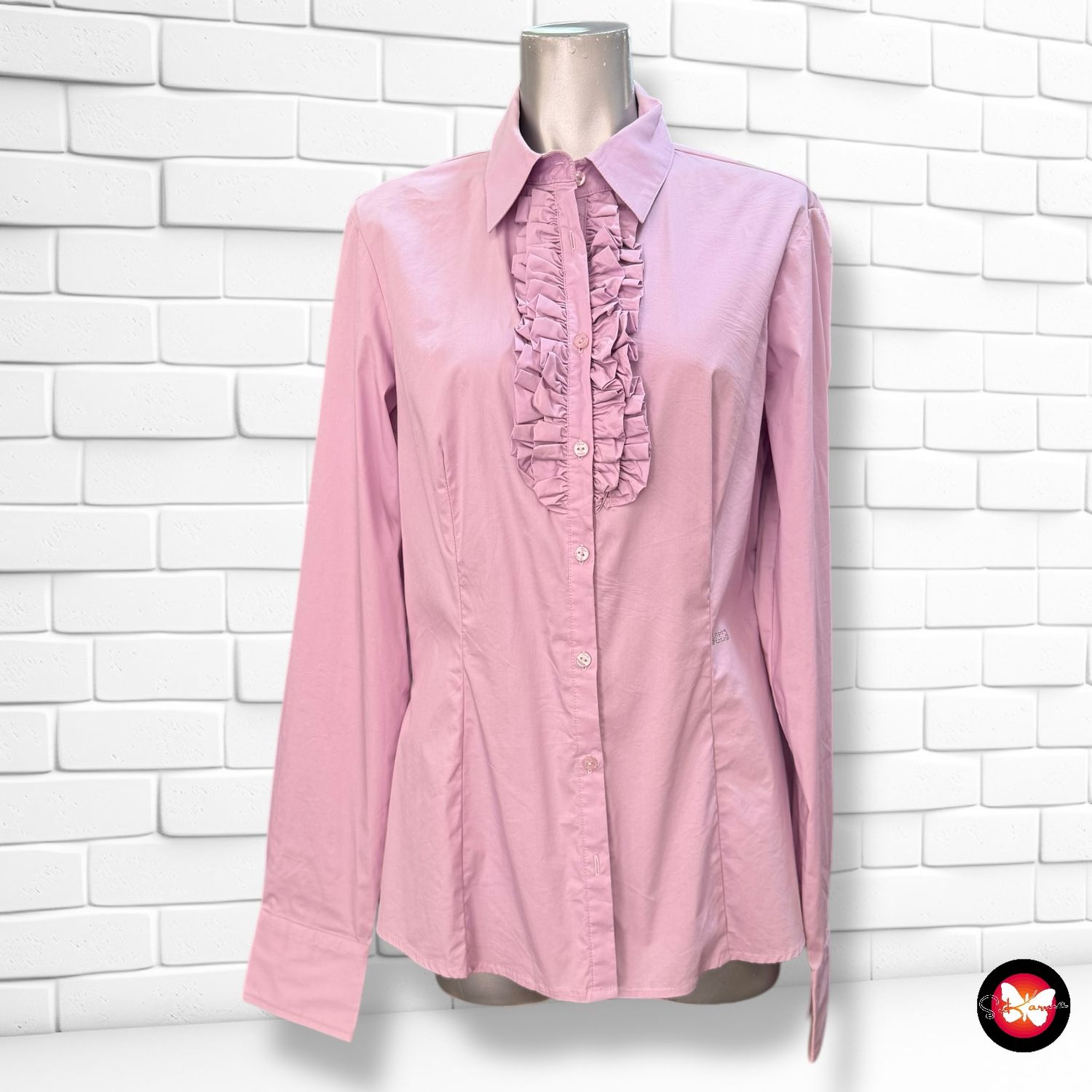 **HOY** Camisa de manga larga con chorreras KOCCA Talla XL (pequeña)