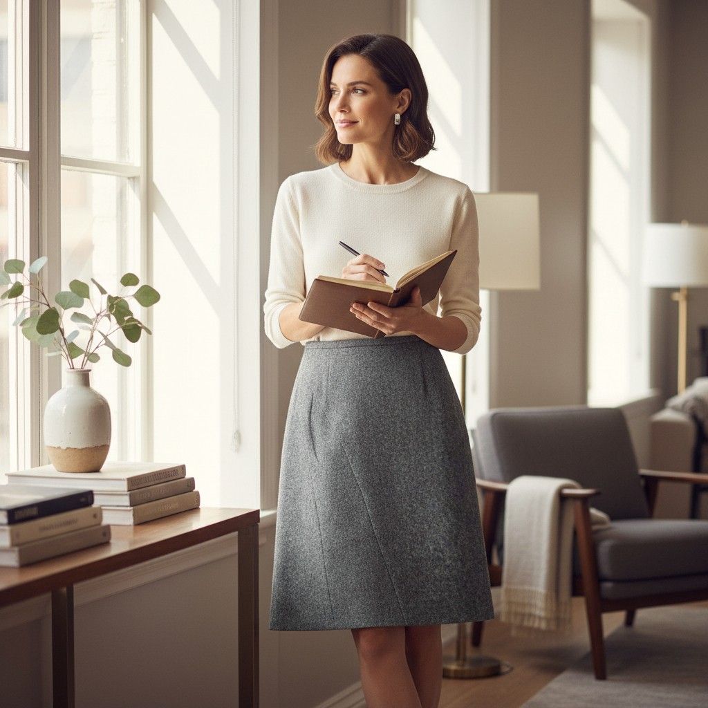 **HOY** Falda de paño CACHAREL Talla 38 (pequeña)