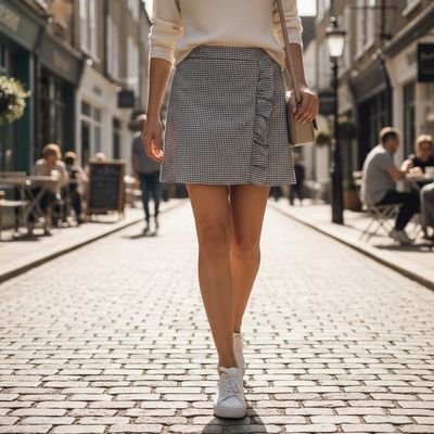 **HOY** Falda de cuadritos VERO MODA Talla 34