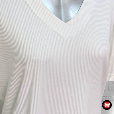 Camiseta de manga corta canalé Talla M (grande)