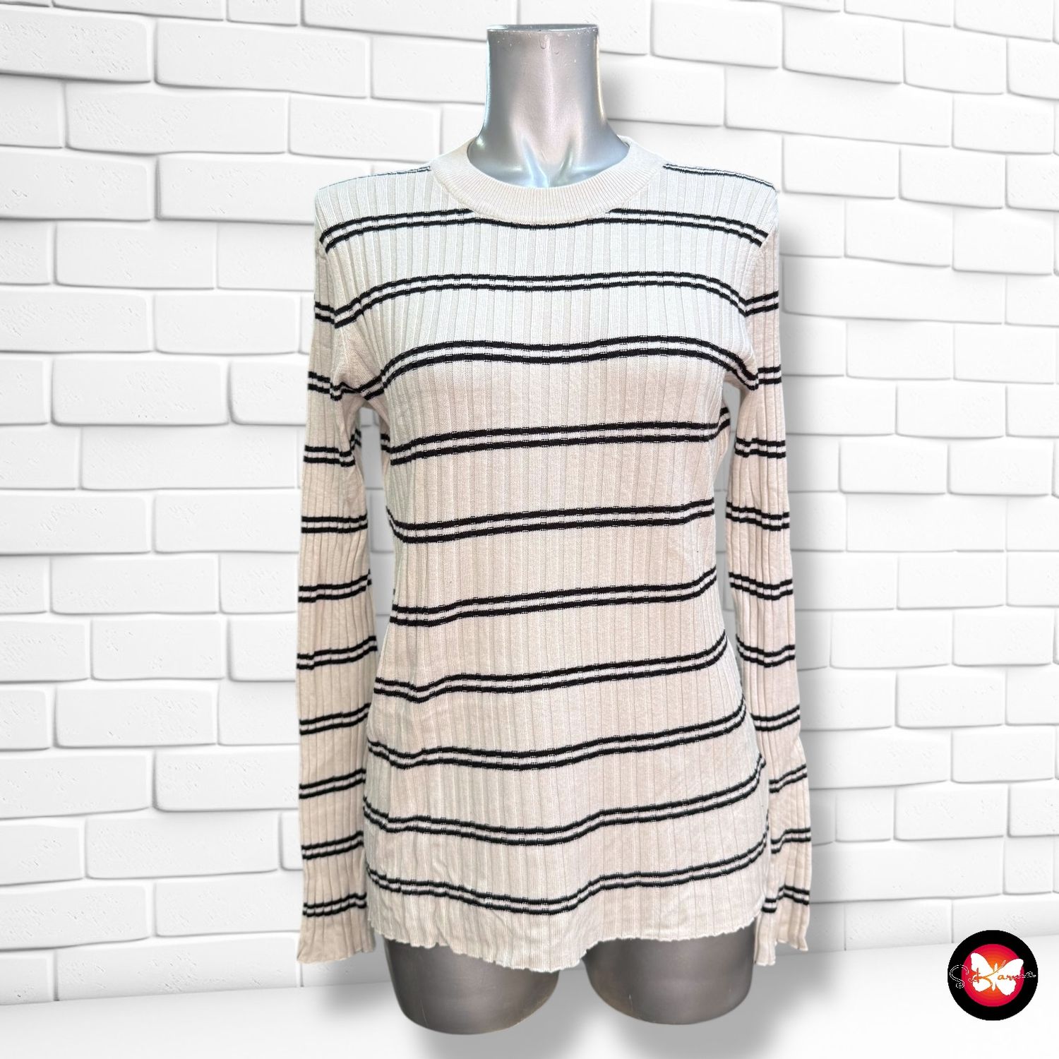 **HOY** Jersey de manga larga canalé H&amp;M Talla M