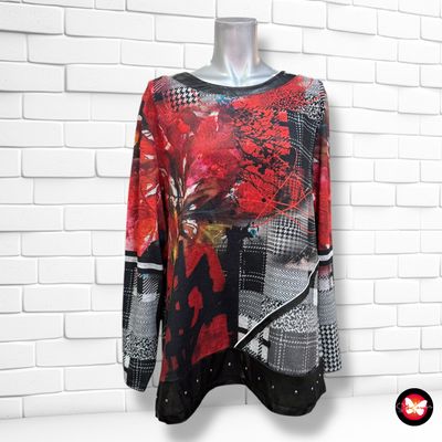 **HOY** Jersey de manga larga con detalles en piel sintética Talla 3XL