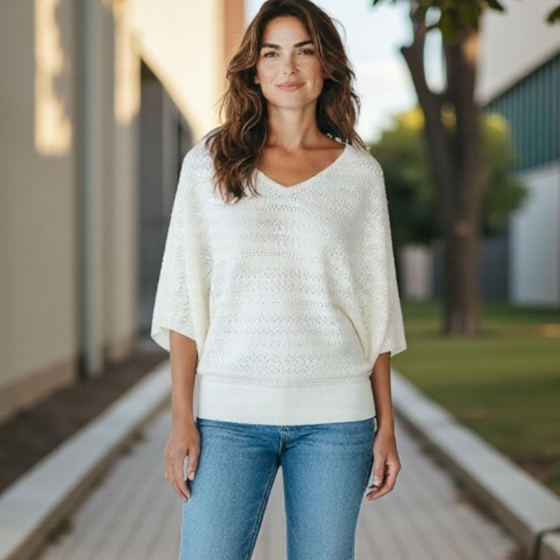 Jersey corte mariposa BLANCO TRICOT Talla M