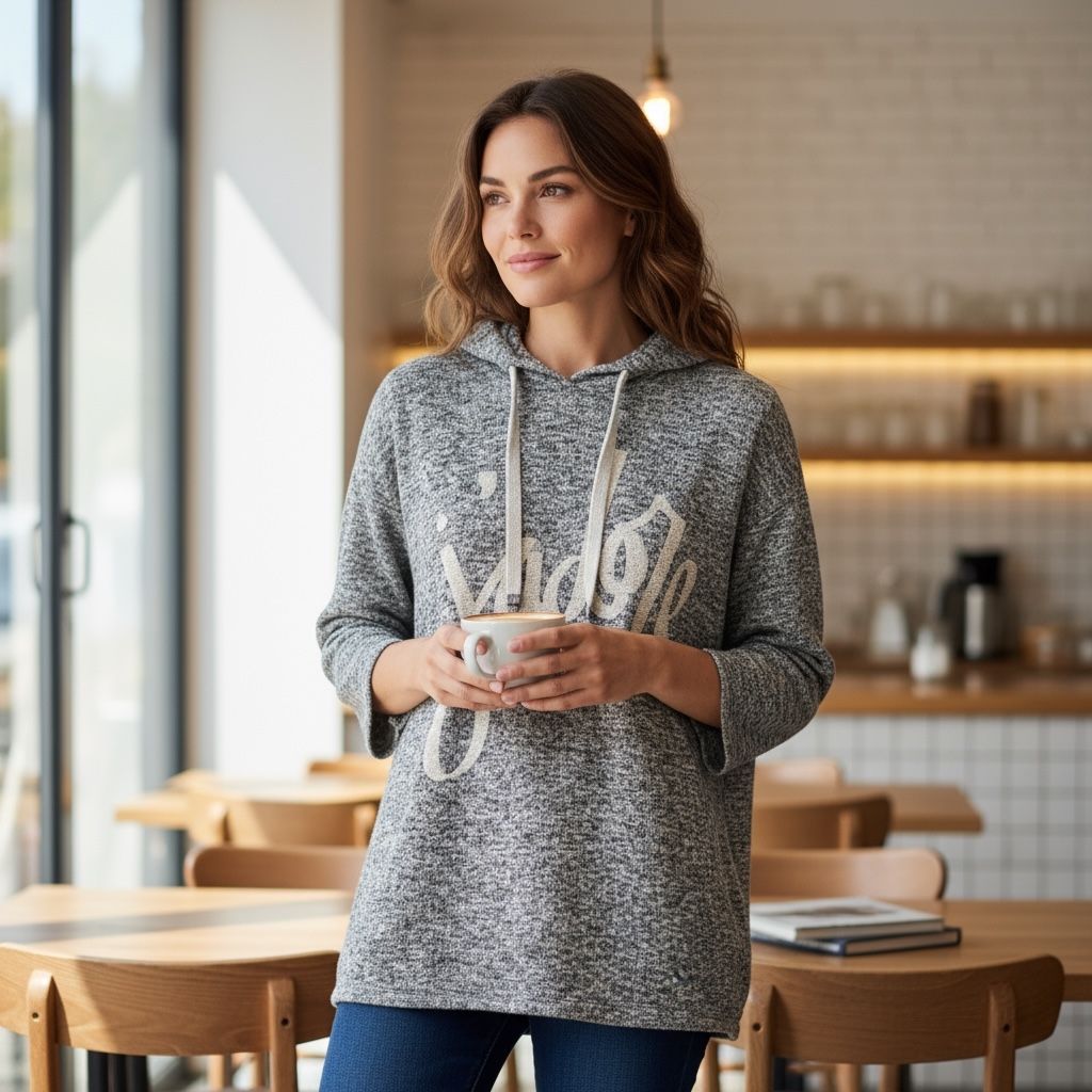 Sudadera tipo punto con capucha Talla Única