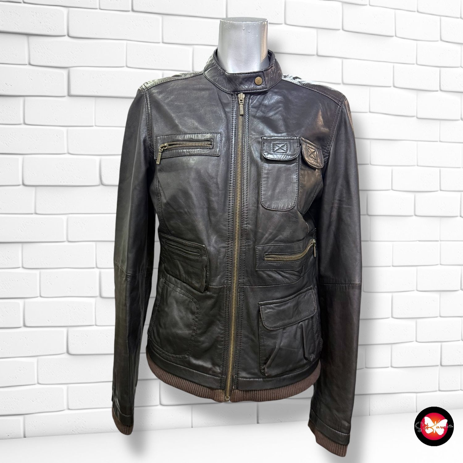 **HOY** Cazadora de piel PROMOD Talla S