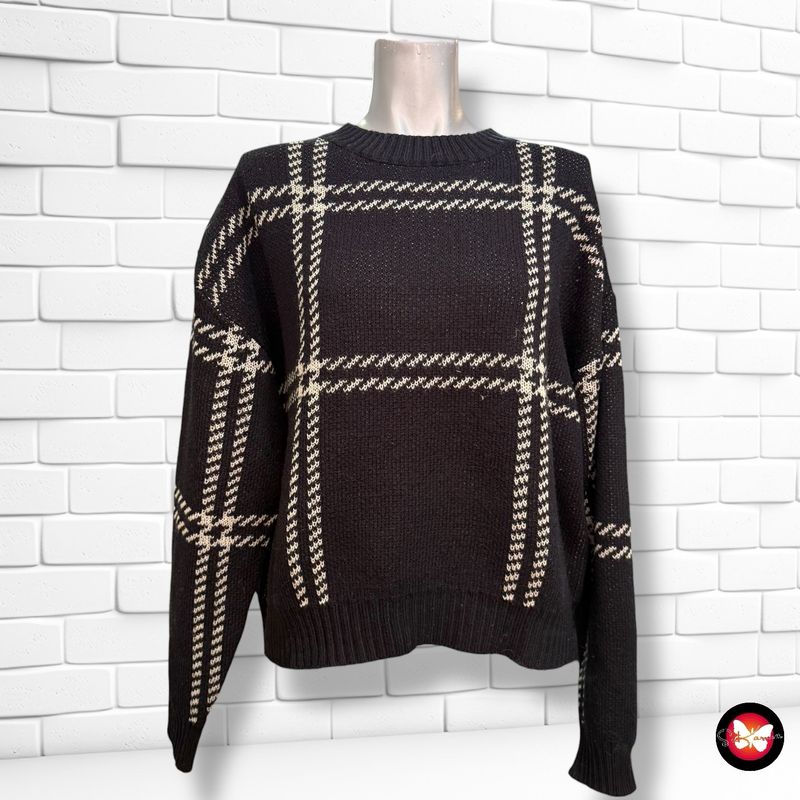 **HOY** Jersey de manga larga de cuadros SHEIN Talla L