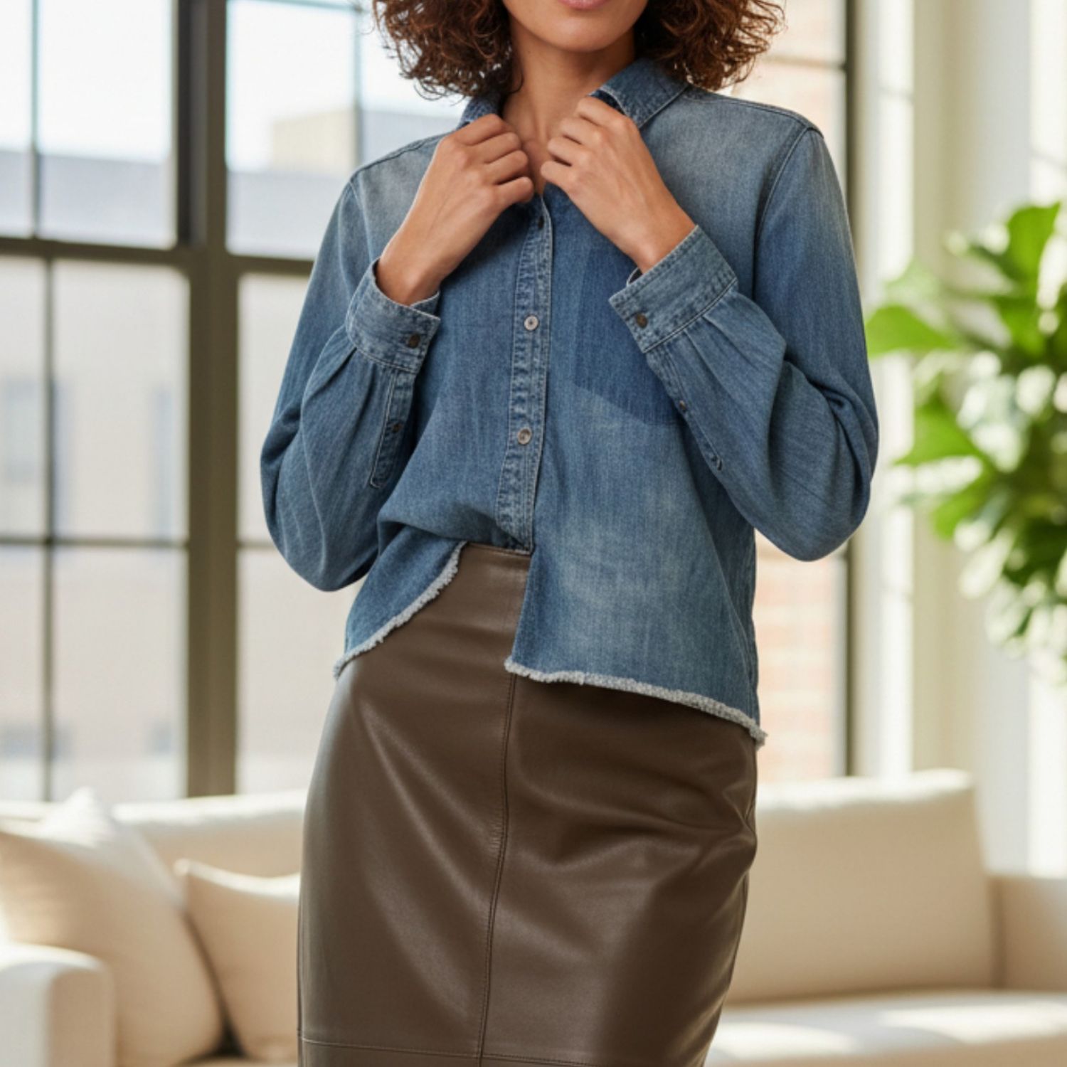 Camisa de manga larga vaquera CALVIN KLEIN JEANS Talla S