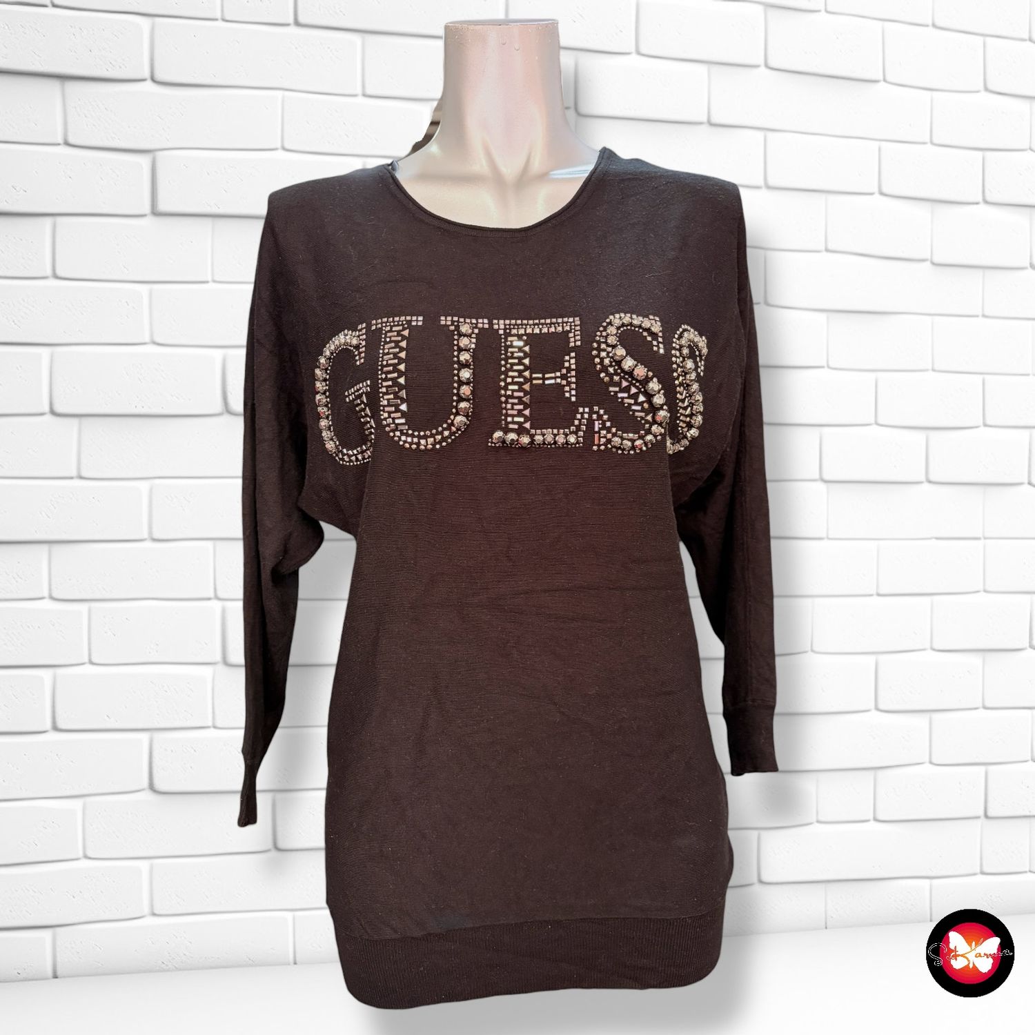 **HOY** Jersey de manga larga con pedrería GUESS Talla S
