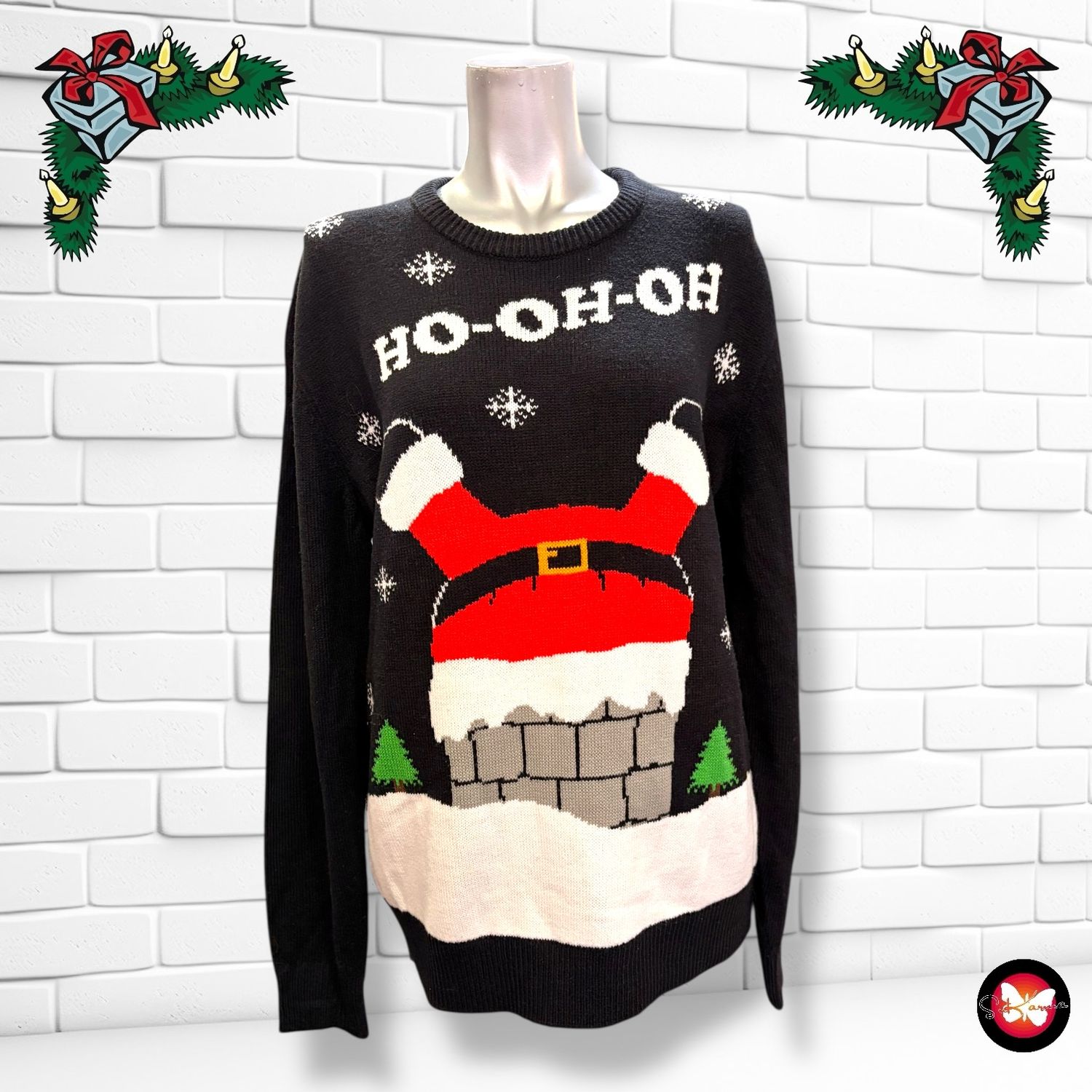 **HOY** Jersey Navideño “SANTA EN CHIMENEA” Talla M