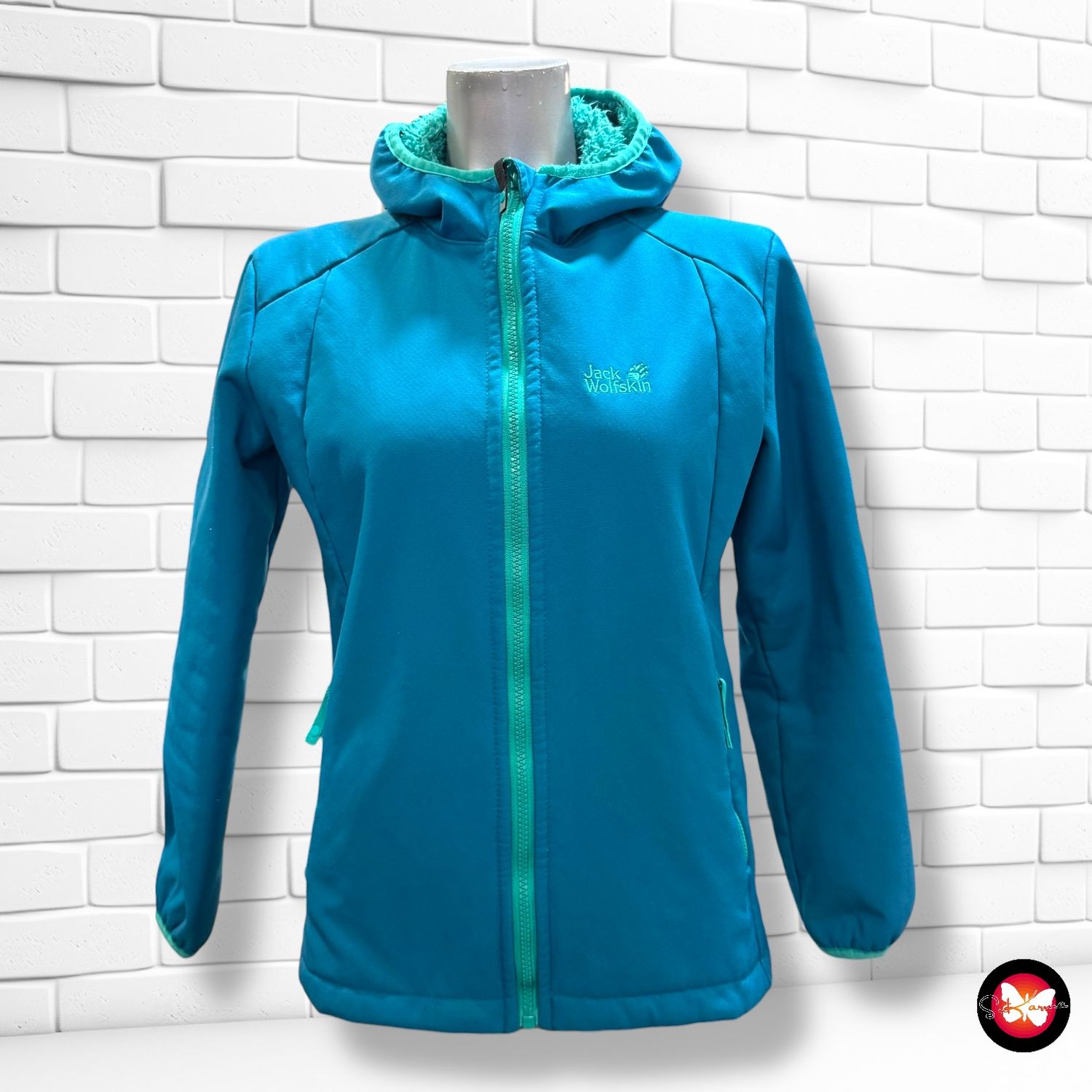 **HOY** Chaqueta tipo neopreno con borreguito JACK WOLFSKIN Talla 12 años