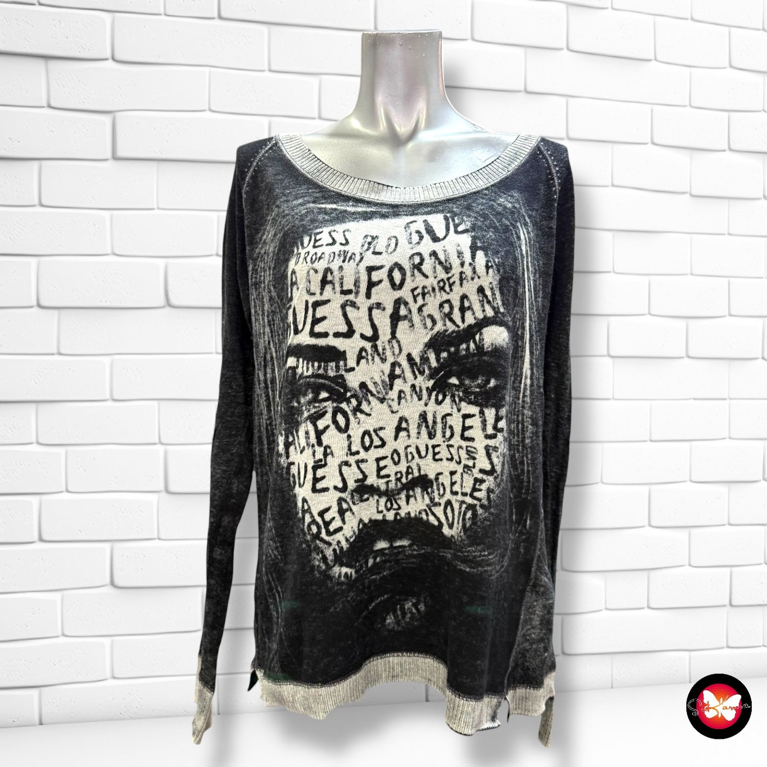 **HOY** Jersey de manga larga con estampado GUESS Talla M