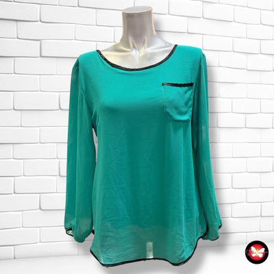 **HOY** Blusa de manga larga con ribetes Talla S