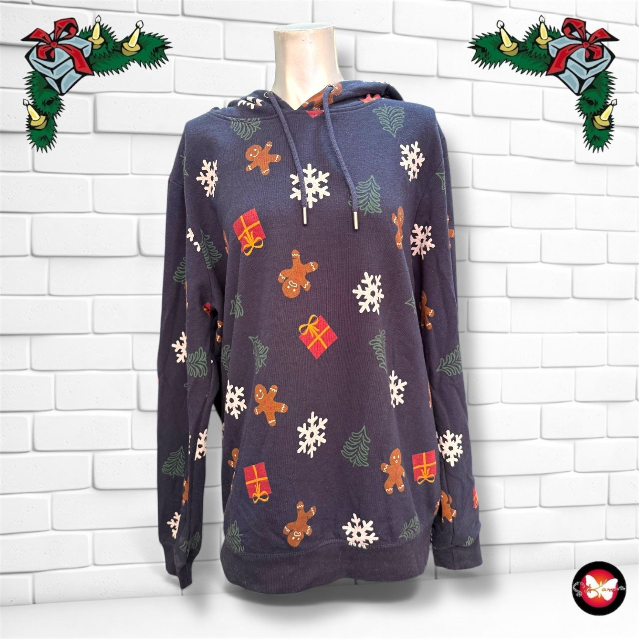 **HOY** Sudadera Navideña con capucha Talla L