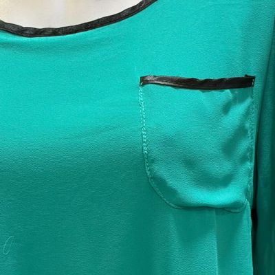 **HOY** Blusa de manga larga con ribetes Talla S