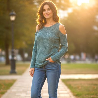 Jersey de manga larga y hombros descubiertos HOLLISTER Talla M