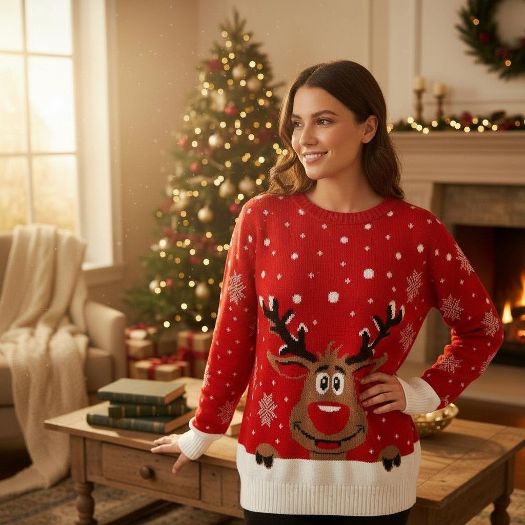 Jersey Navideño “RUDOLPH” Talla XL/XXL (pequeña)