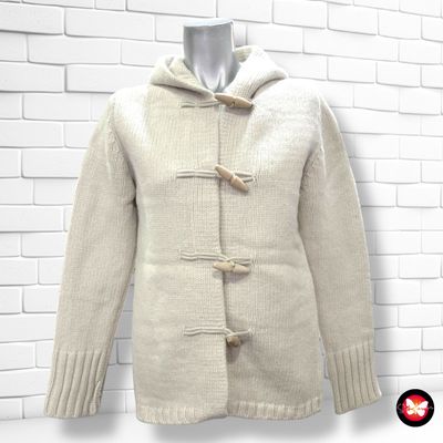 Chaqueta de punto con capucha y botones de madera UNITED COLORS OF BENETTON Talla S