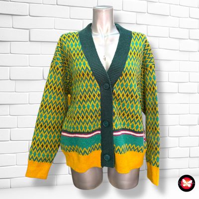 Chaqueta de punto estampado vintage Talla M/L