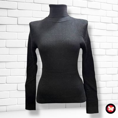 Jersey de manga canalé de cuello alto PRIMARK Talla S