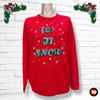 **HOY** Jersey Navideño “LET IT SNOW” Talla M