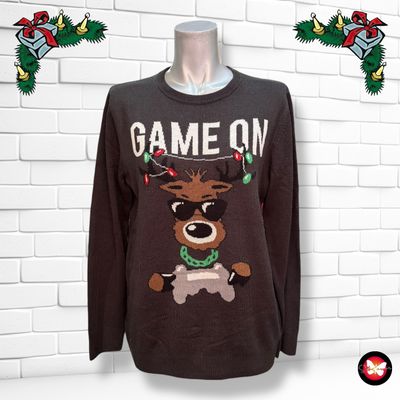 Jersey Navideño “GAME ON” Talla 13-14 años