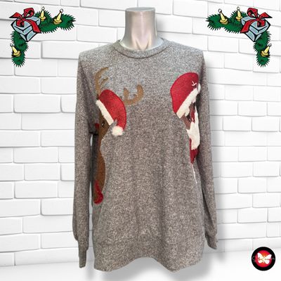 Jersey Navideño &quot;SANTA Y RUDOLPH” Talla S