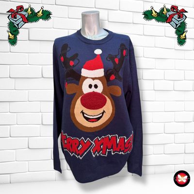 Jersey Navideño “RUDOLPH CON LUCES” Talla L