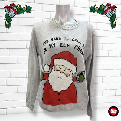 **HOY** Jersey Navideño &quot;SANTA TRISTE” Talla S