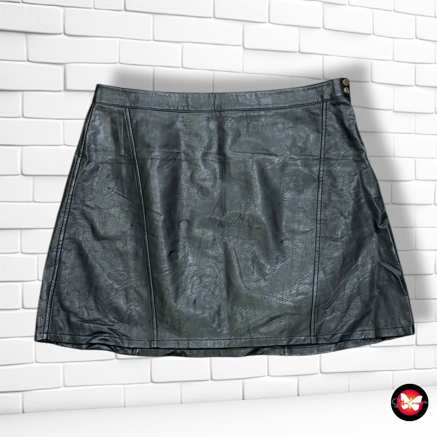 Falda de piel sintética ZARA Talla XL