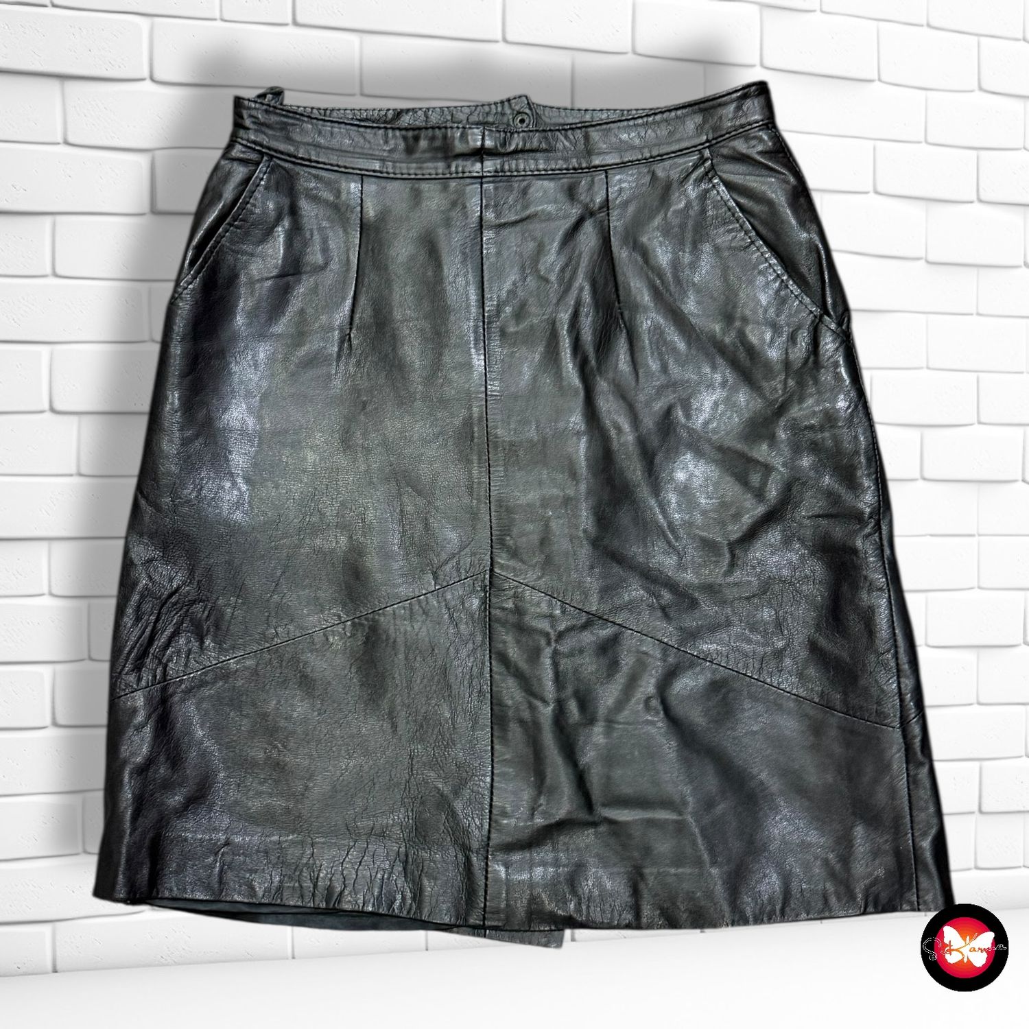 Falda de piel Talla L