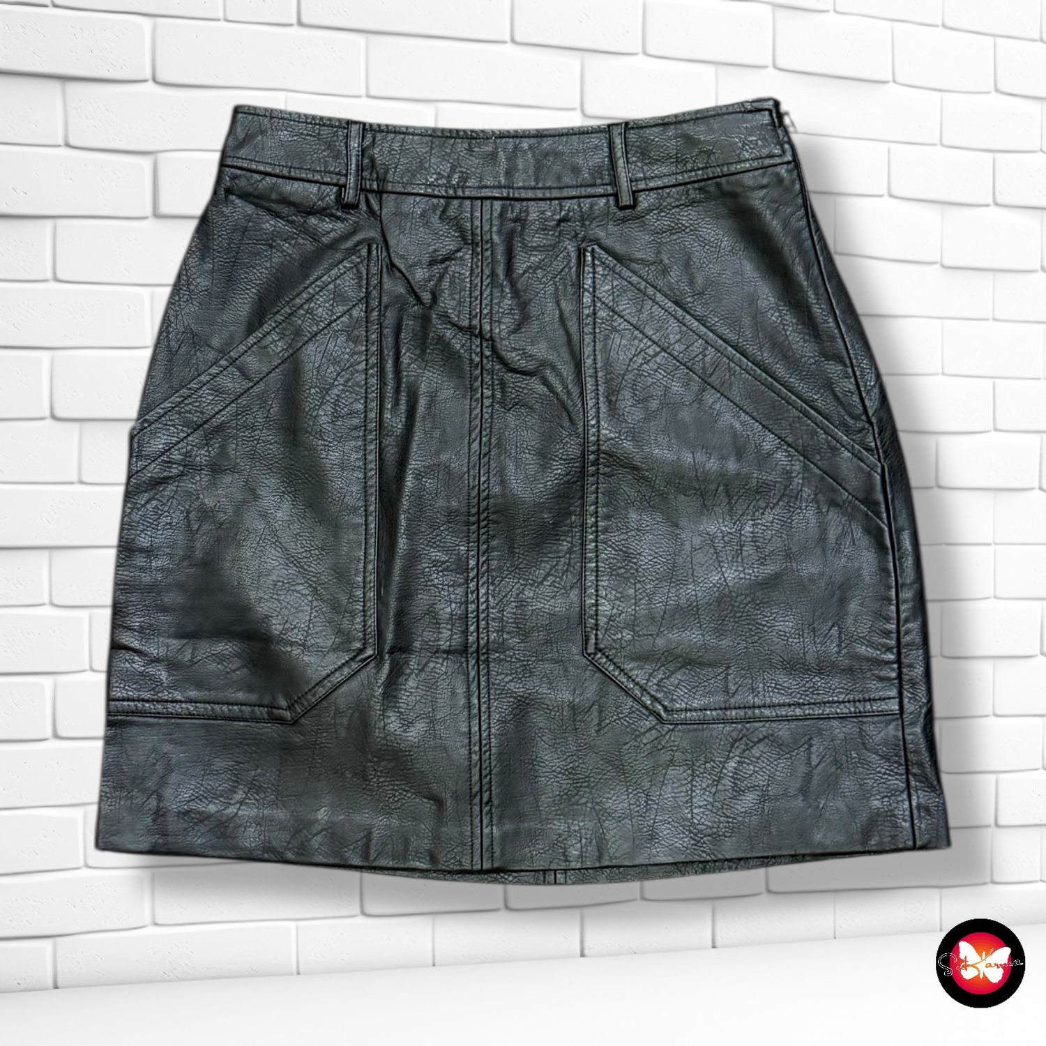 Falda de piel sintética STRADIVARIUS Talla 34