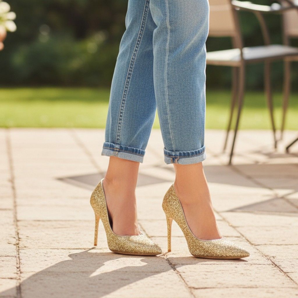 **HOY** Zapatos de fiesta brillantes BIGTREE T40