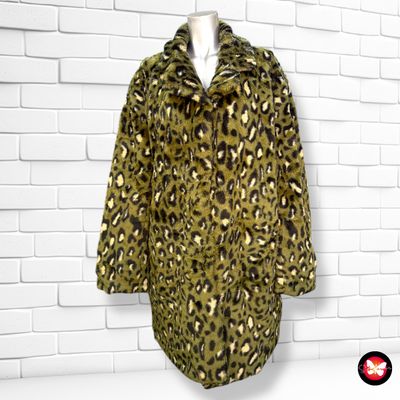 **HOY** Abrigo de pelo animal print Talla XL