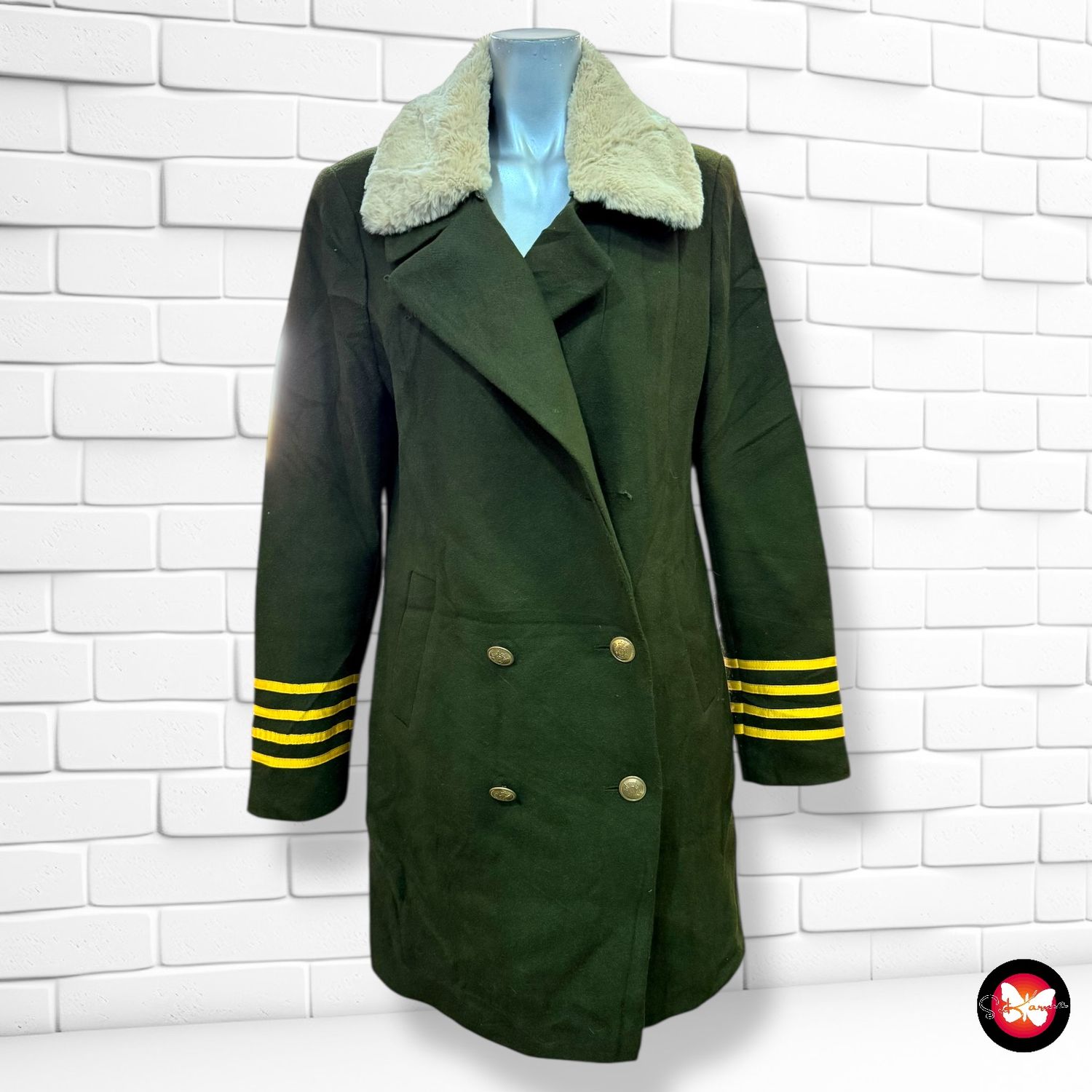 Abrigo de paño corte militar GEISHA Talla S