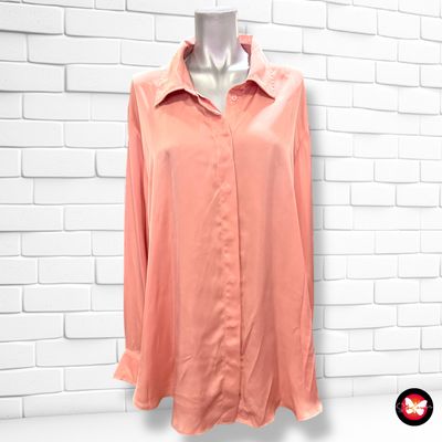 Camisa de manga larga satinada H&amp;M Talla XL