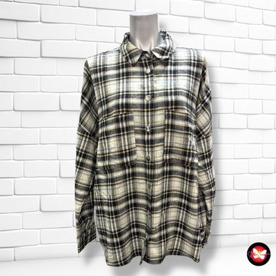 Camisa de manga larga de cuadros tipo franela CLOCKHOUSE Talla 40 (grande)