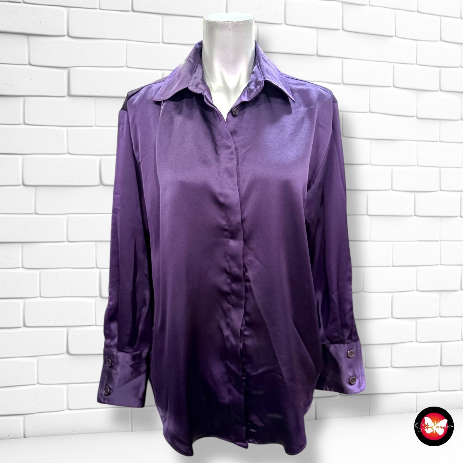 **HOY** Camisa de manga larga satinada ZARA Talla XS (grande)