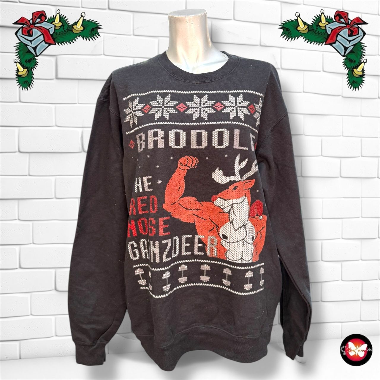 Sudadera Navideña “RUDOLPH CACHAS” Talla L