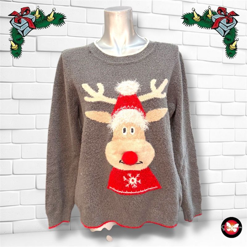 Jersey Navideño &quot;RUDOLPH CON GORRO” Talla M