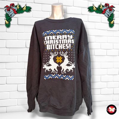 Sudadera Navideña “MERRY XMAS BITCHES” Talla 2XL