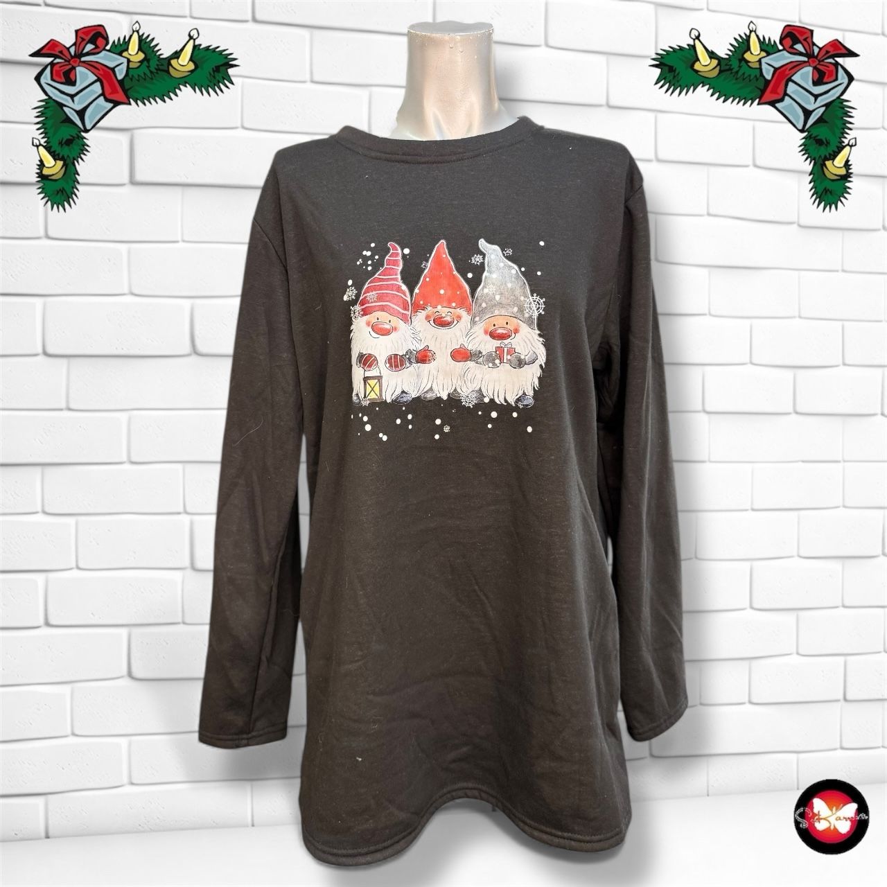 Sudadera Navideña afelpada “ENANOS” Talla XL (pequeña)